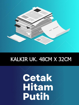 HITAM PUTIH KALKIR UK (48CM X 32CM)